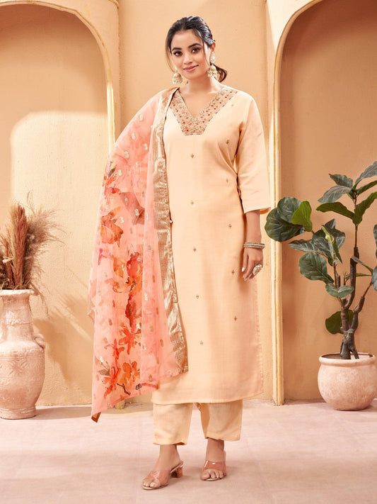 Designer Kurta Set with Knee Bottom Pant and Beautiful Dupatta