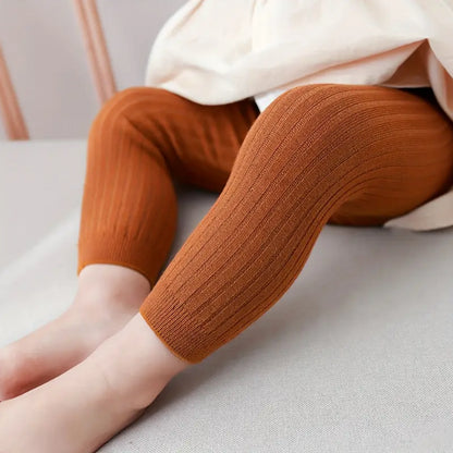 Girl's Solid Color Versatile Legging, Soft Comfy Casual Tights for All Seasons