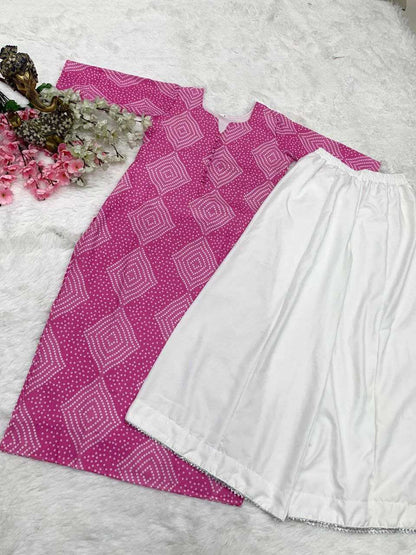 Printed Rayon Kurtis with Bottom