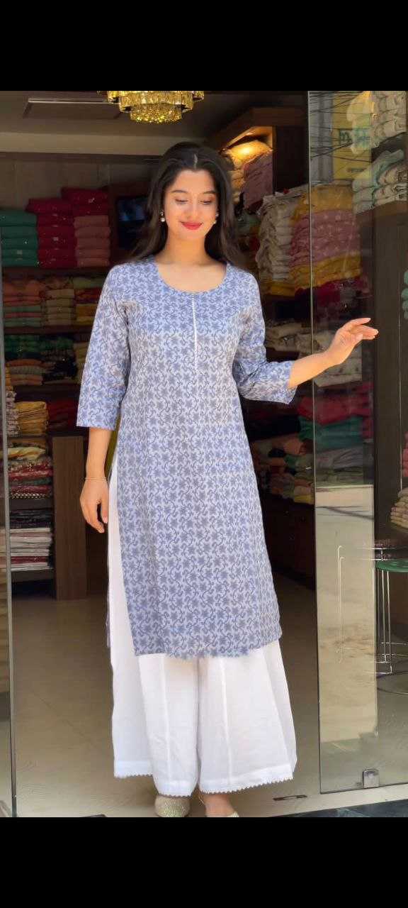 Printed Rayon Kurtis with Bottom